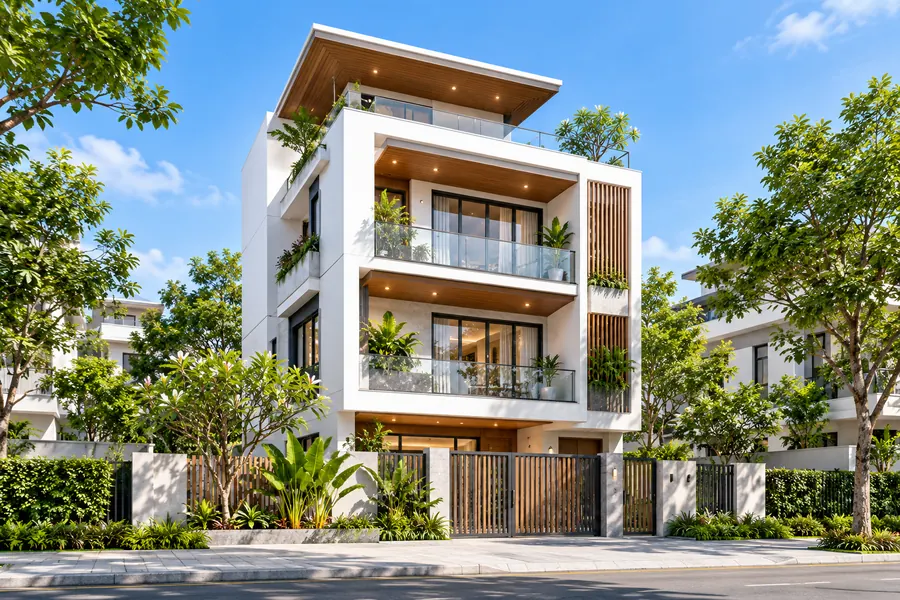Nhà phố 5 tầng hiện đại tại Đống Đa